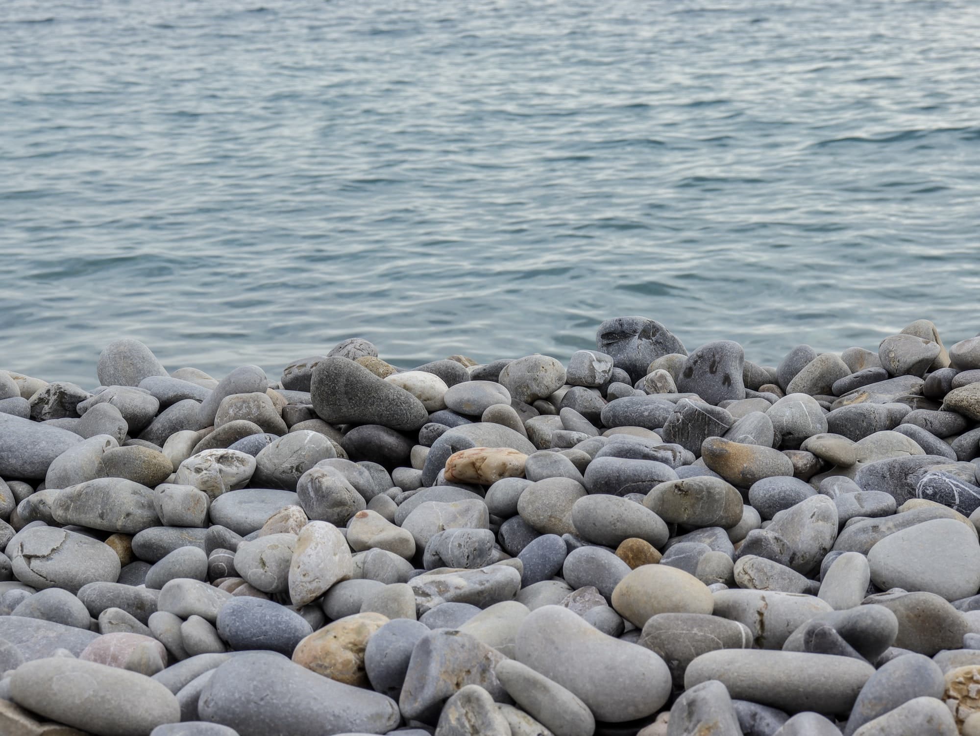 Seaside with stones